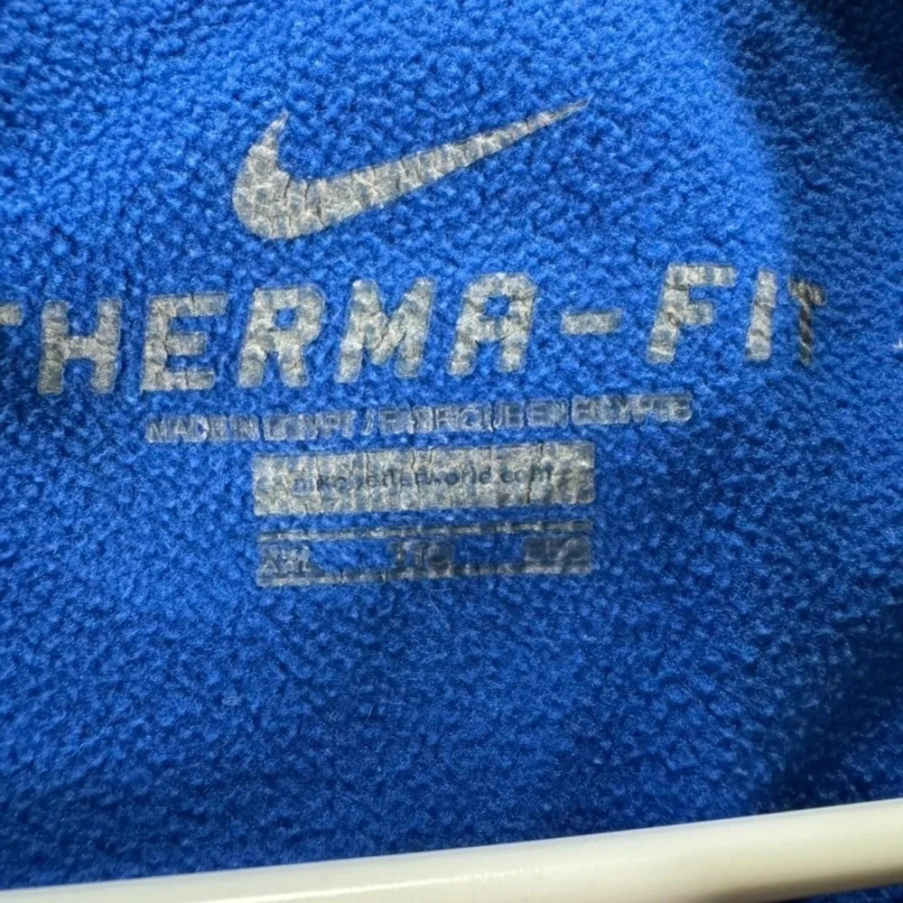 Nike Therma Fit Men's Hoodie Pullover Navy XXL Kangaroo Pocket Blue Gray